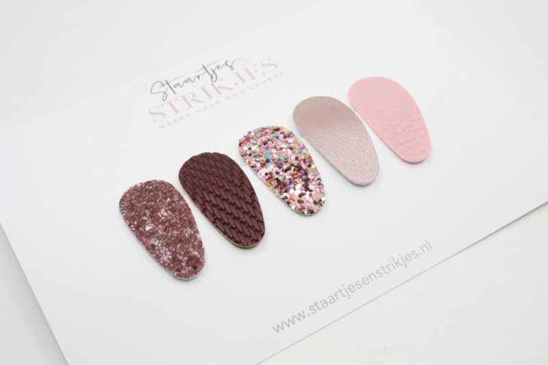 Setje van 5 baby haarspeldjes Maeve - Staartjes en Strikjes