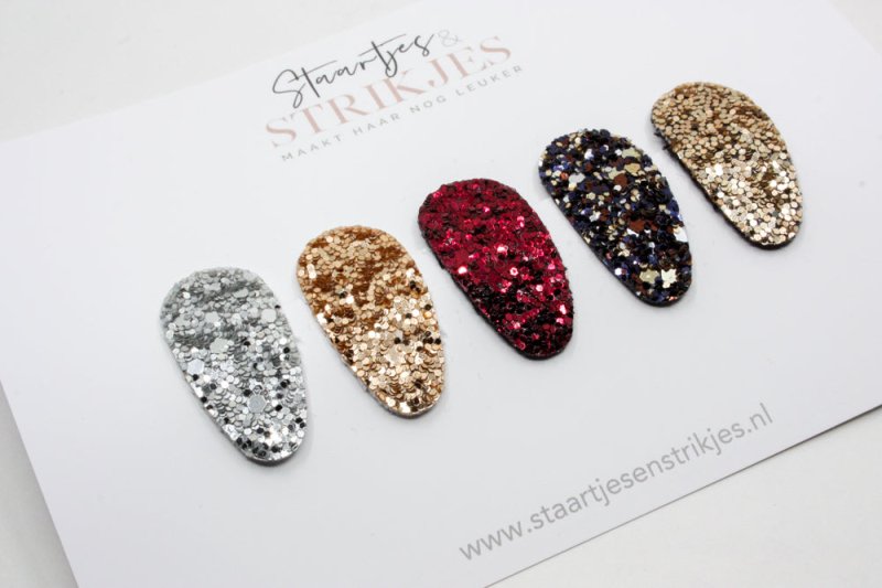 Setje van 5 baby haarspeldjes Noëlle - Staartjes en Strikjes