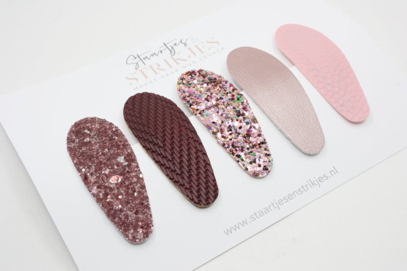 Setje van 5 grote haarspeldjes Maeve - Staartjes en Strikjes