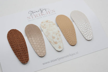 Setje van 5 grote haarspeldjes Sara - Staartjes en Strikjes