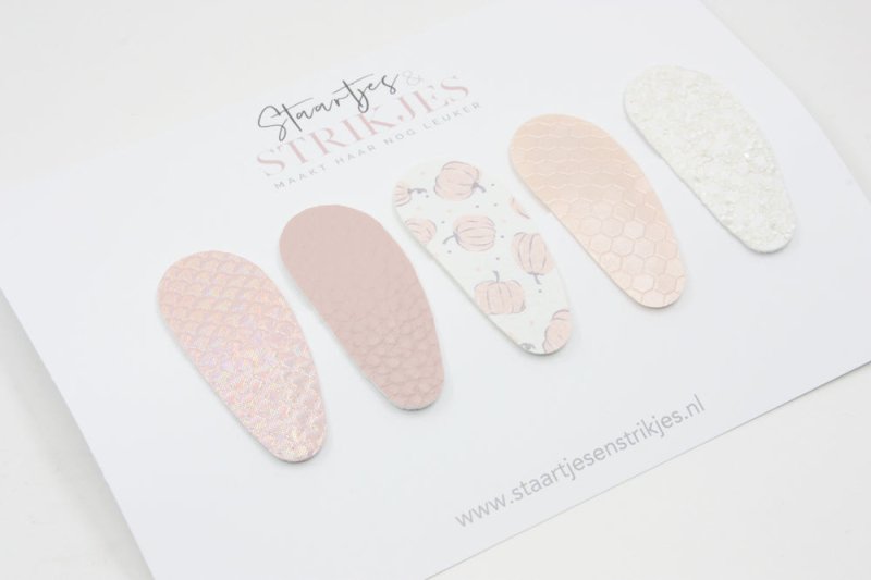 Setje van 5 peuter/kleuter haarspeldjes Cato - Staartjes en Strikjes