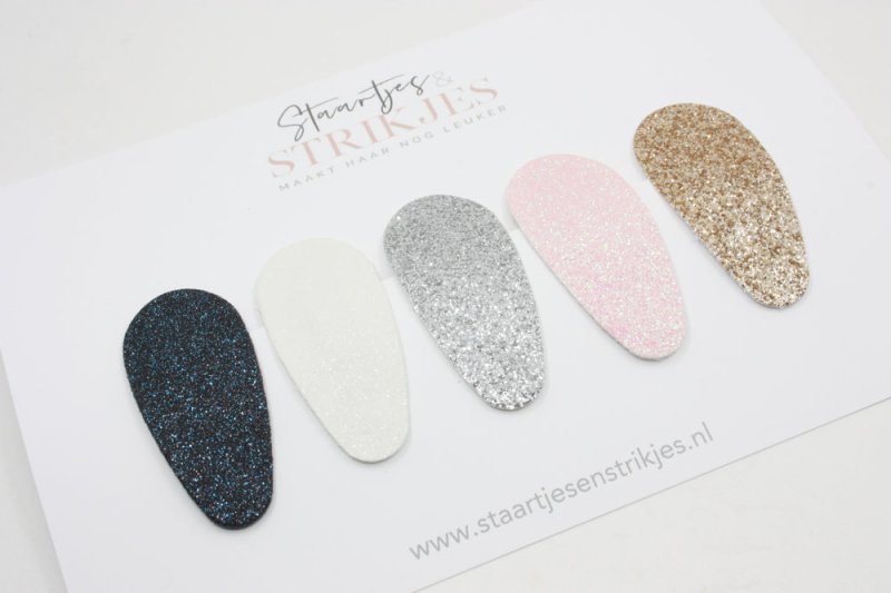 Setje van 5 peuter/kleuter haarspeldjes Fiebe - Staartjes en Strikjes