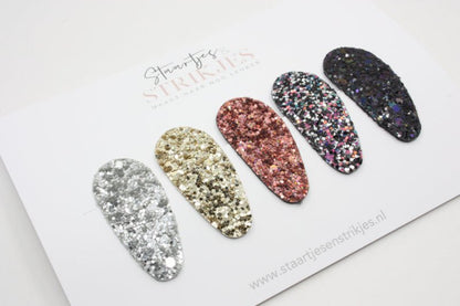 Setje van 5 peuter/kleuter haarspeldjes Juul - Staartjes en Strikjes