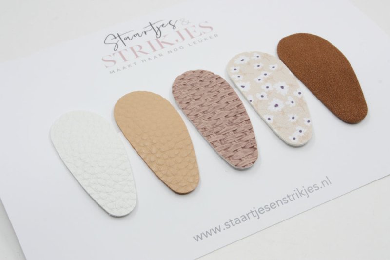 Setje van 5 peuter/kleuter haarspeldjes Maartje - Staartjes en Strikjes