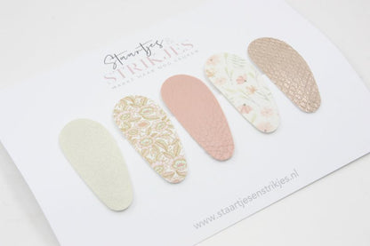 Setje van 5 peuter/kleuter haarspeldjes Yuna - Staartjes en Strikjes