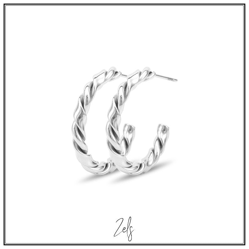 Stalen oorbellen oorringen 25 mm | Zels - Staartjes en Strikjes