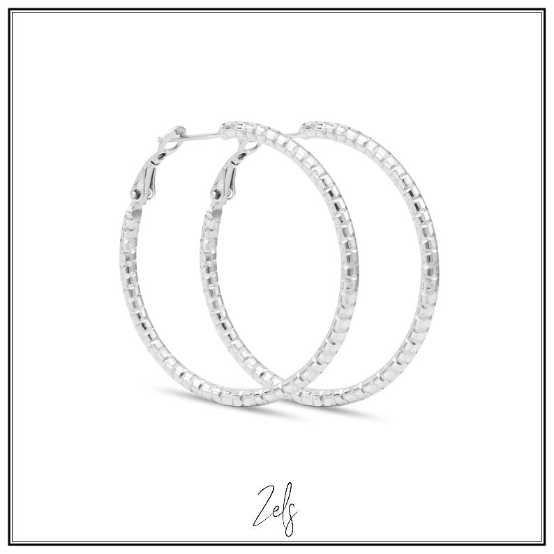 Stalen oorbellen oorringen 40 mm | Zels - Staartjes en Strikjes