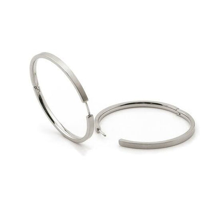 Titanium oorbellen Boccia oorringen 40 mm. - Staartjes en Strikjes