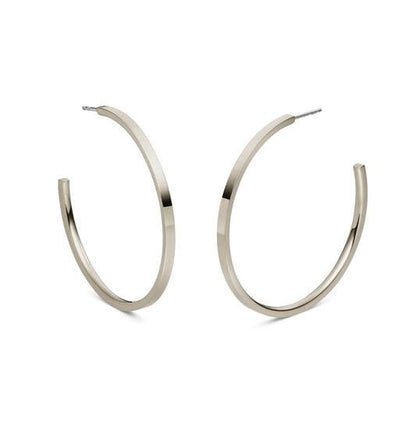 Titanium oorbellen Boccia oorstekers 50 mm. - Staartjes en Strikjes