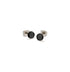 Titanium oorbellen Boccia rond zwart - 5 mm. - Staartjes en Strikjes
