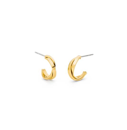 Titanium oorbellen Boccia twist goudkleurig - Staartjes en Strikjes
