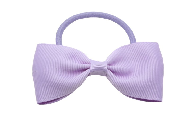 Vlinder haarstrik elastiek licht paars - Staartjes en Strikjes