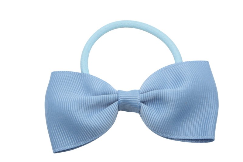 Vlinder haarstrik elastiek zacht blauw - Staartjes en Strikjes