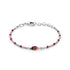 Zilveren bedel armbandje lieveheersbeestje rood met bolletjes - Staartjes en Strikjes