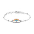 Zilveren bedel armbandje regenboog - Staartjes en Strikjes