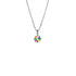 Zilveren ketting bloem multicolor - Staartjes en Strikjes