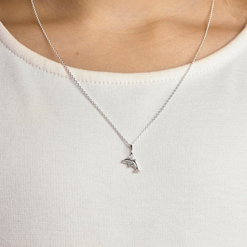 Zilveren ketting dolfijn - Staartjes en Strikjes