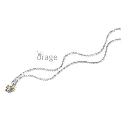 Zilveren ketting gestreepte vlinder Orage kids - Staartjes en Strikjes