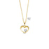 Zilveren ketting hartje goldplated met zirconia Gento for kids - Staartjes en Strikjes