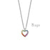 Zilveren ketting hartje zirconia multicolor gekleurd Orage kids - Staartjes en Strikjes