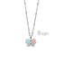 Zilveren ketting vlinder blauw/roze Orage kids - Staartjes en Strikjes