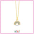 Zilveren kinder ketting goldplated regenboog | Kiki - Staartjes en Strikjes