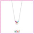 Zilveren kinder ketting vlinder zirkonia | Kiki - Staartjes en Strikjes
