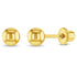 Zilveren kinderoorbellen goldplated bolletje 4 mm. | schroefsluiting - Staartjes en Strikjes