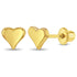 Zilveren kinderoorbellen goldplated hartje | schroefsluiting - Staartjes en Strikjes