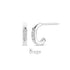 Zilveren kinderoorbellen half ringetje zirconia Orage kids - Staartjes en Strikjes