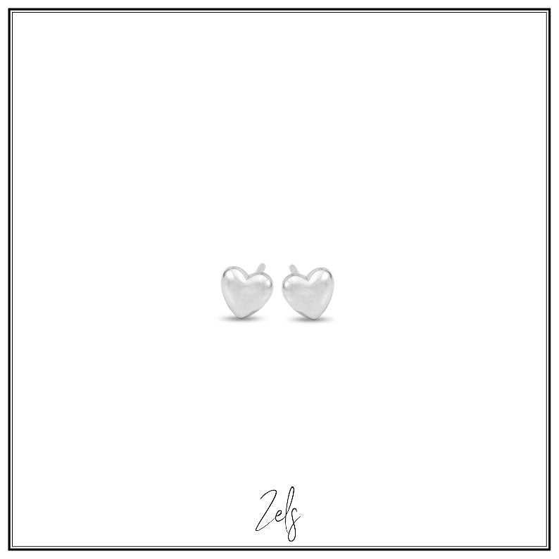 Zilveren kinderoorbellen hartje | Zels - Staartjes en Strikjes
