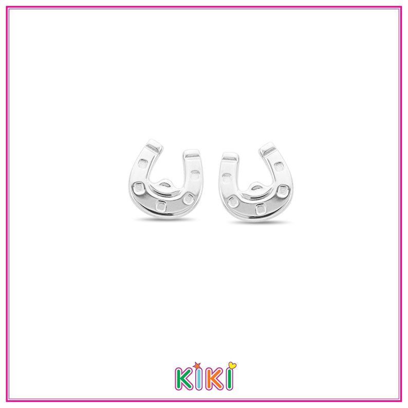 Zilveren kinderoorbellen hoefijzer | Kiki - Staartjes en Strikjes