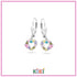 Zilveren kinderoorbellen met hangertjes hartjes | Kiki - Staartjes en Strikjes