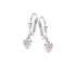 Zilveren kinderoorbellen met hangertjes hartjes roze zirconia Naiomy princess - Staartjes en Strikjes