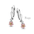 Zilveren kinderoorbellen met hangertjes roze bloemetjes Orage Kids - Staartjes en Strikjes