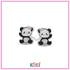 Zilveren kinderoorbellen panda | Kiki - Staartjes en Strikjes