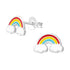 Zilveren kinderoorbellen regenboogjes - Staartjes en Strikjes