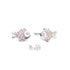 Zilveren kinderoorbellen visje roze zirconia Orage kids - Staartjes en Strikjes