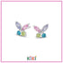 Zilveren kinderoorbellen vlinder gekleurde zirconia - Kiki - Staartjes en Strikjes
