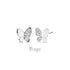 Zilveren kinderoorbellen vlinder met zirconia Orage Kids - Staartjes en Strikjes