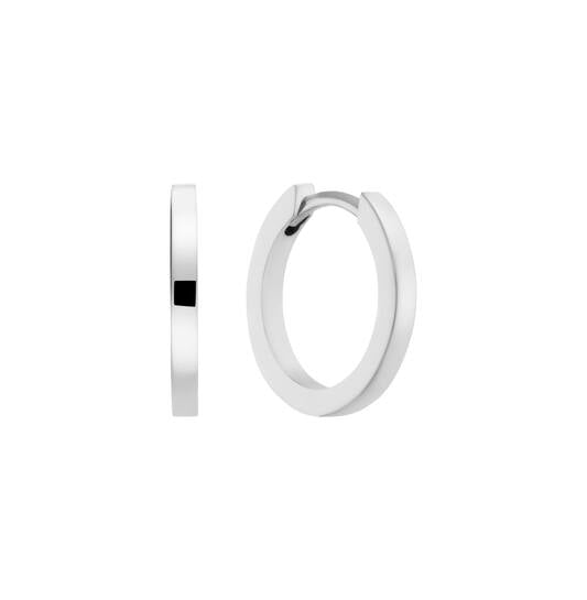 Zilveren oorbellen creolen/oorringen 10 mm. - Staartjes en Strikjes