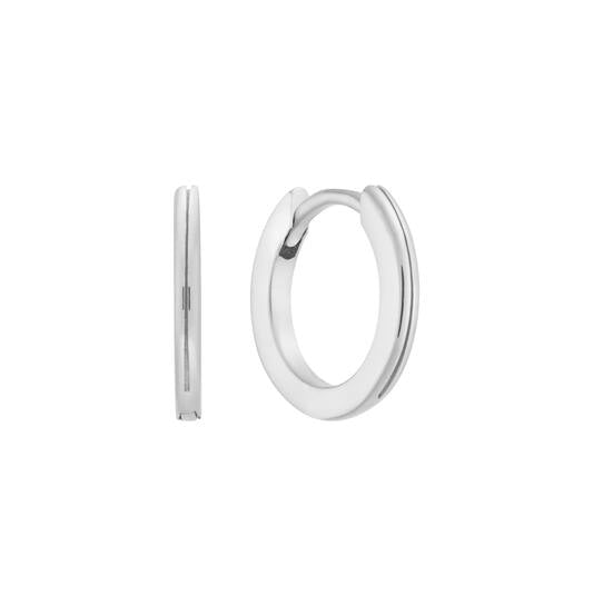 Zilveren oorbellen creolen/oorringen 10 mm. - Staartjes en Strikjes