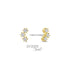 Zilveren oorbellen goldplated met 3 zirconiasteentjes Orage Teenz - Staartjes en Strikjes