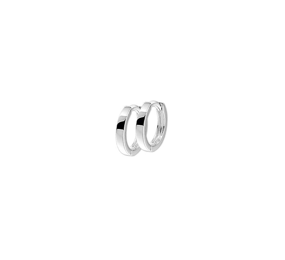 Silberne Kinderohrringe Creolen/Ohrringe klein 2 mm. breit