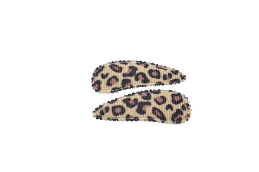 Baby haarspeldjes bruin/zwart panter - Staartjes en Strikjes