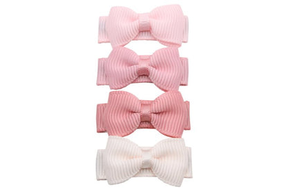 Baby haarspeldjes lint strikjes setje pink dream - Staartjes en Strikjes