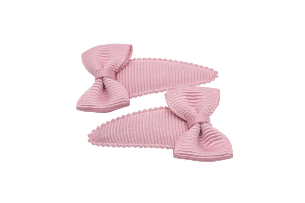 Baby haarspeldjes met strikjes oud roze - Staartjes en Strikjes