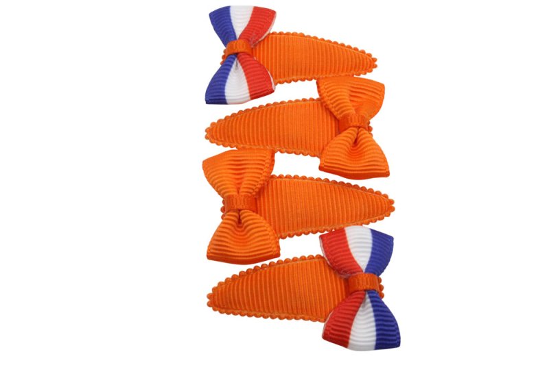 Baby haarspeldjes setje met strikjes "Holland" - Staartjes en Strikjes