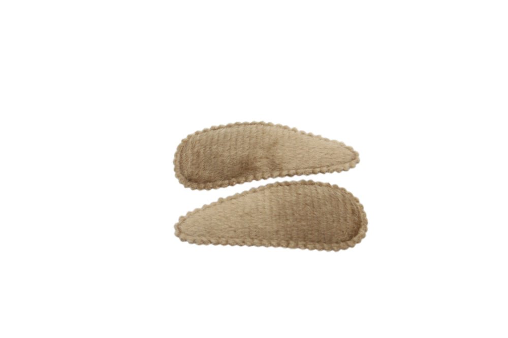 Baby haarspeldjes veloers latte bruin - Staartjes en Strikjes
