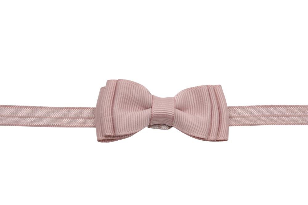 Babyhaarbandje strikje antique mauve - Staartjes en Strikjes